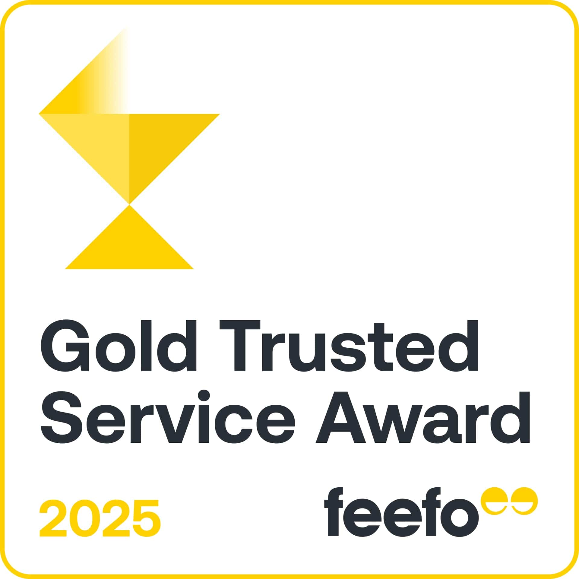 Feefo Gold Trusted Service Award 2025 logo