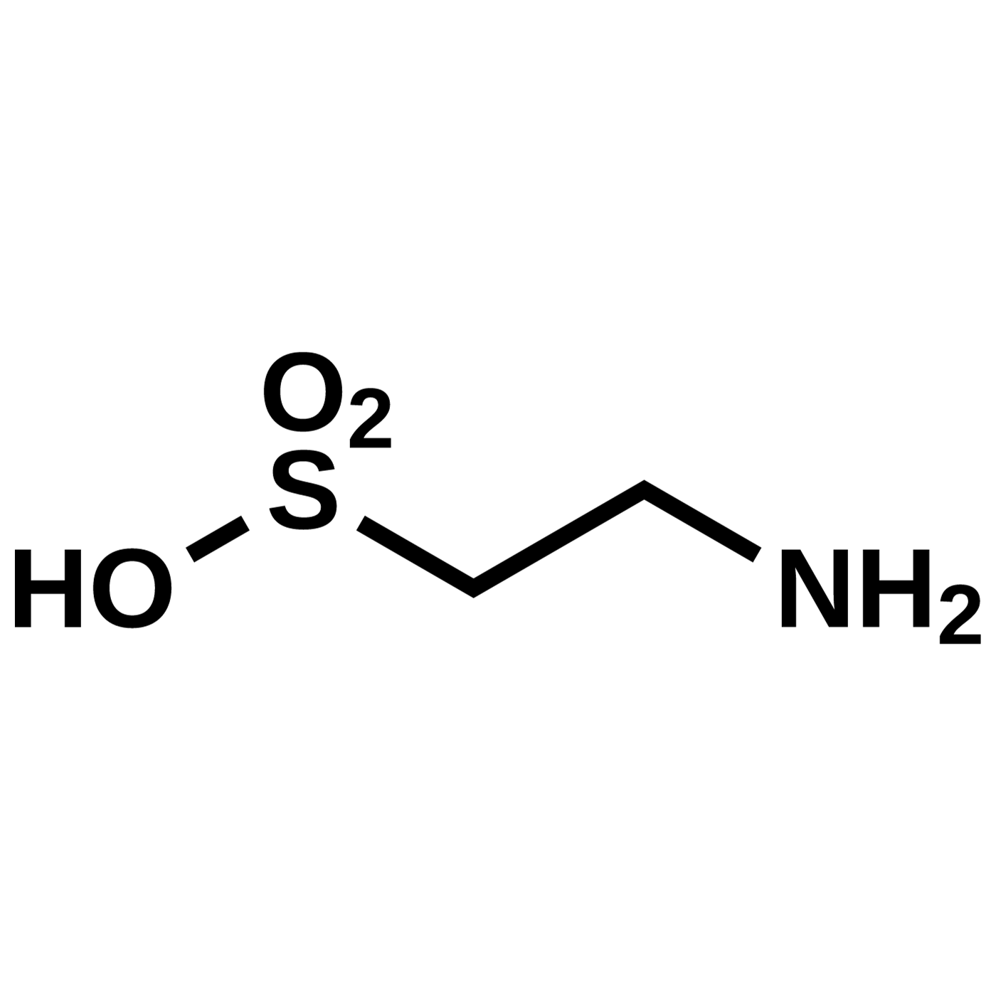 Chemical makeup diagram of taurine