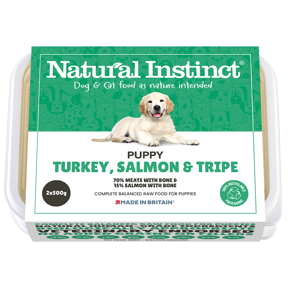 Natural Instinct 2x500g Puppy Turkey, Salmon and Tripe