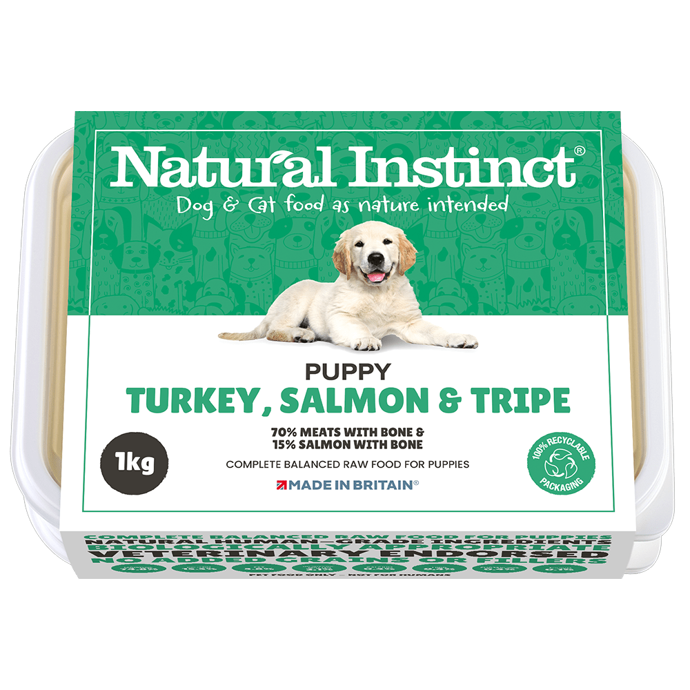 Natural Instinct 1kg Puppy Turkey, Salmon and Tripe