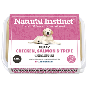 Natural Instinct 2x500g Puppy Chicken, Salmon and Tripe