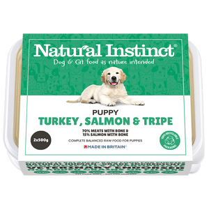 Natural Instinct 2x500g Puppy Turkey, Salmon and Tripe