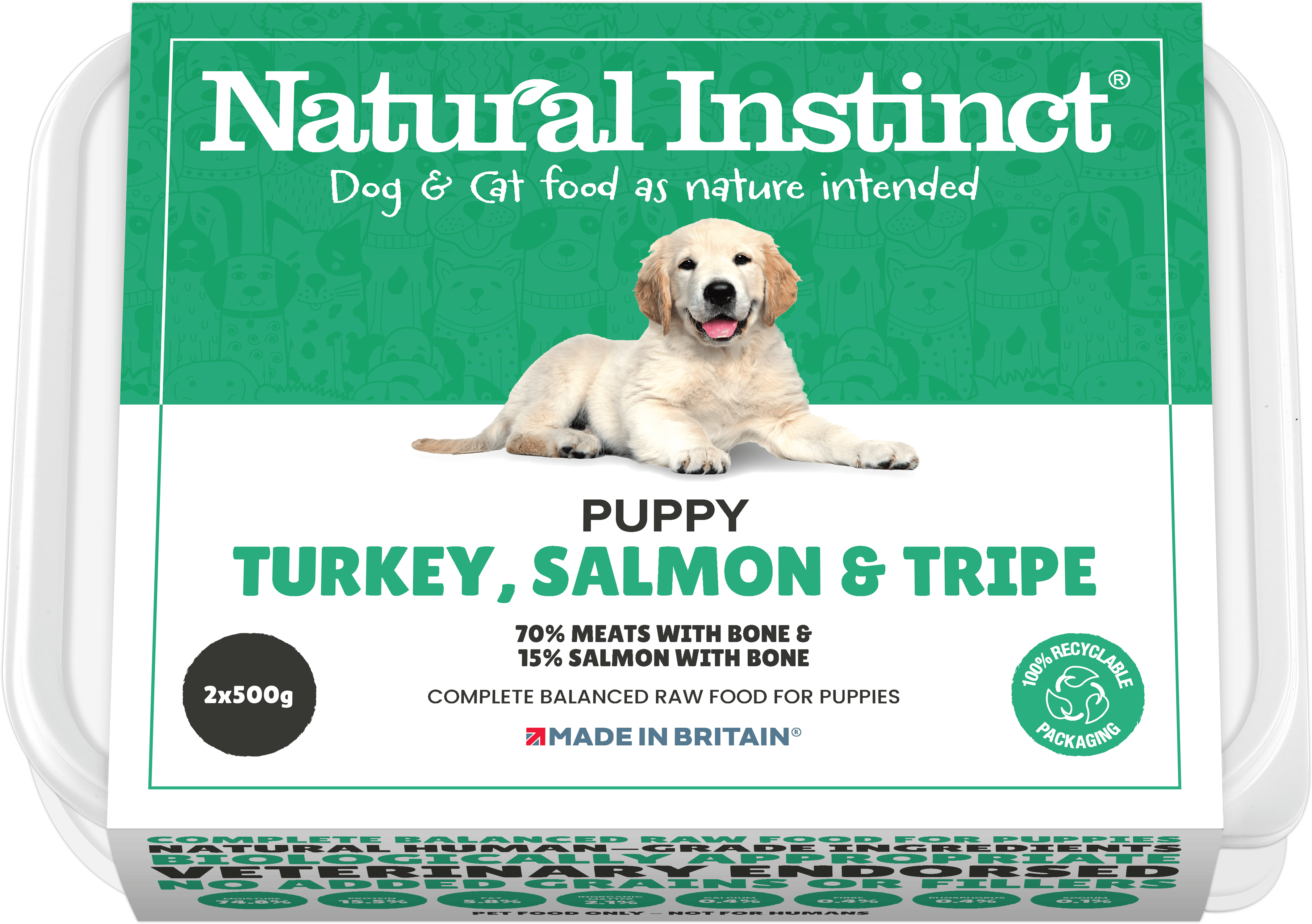 Natural Instinct Puppy Turkey, Salmon and Tripe