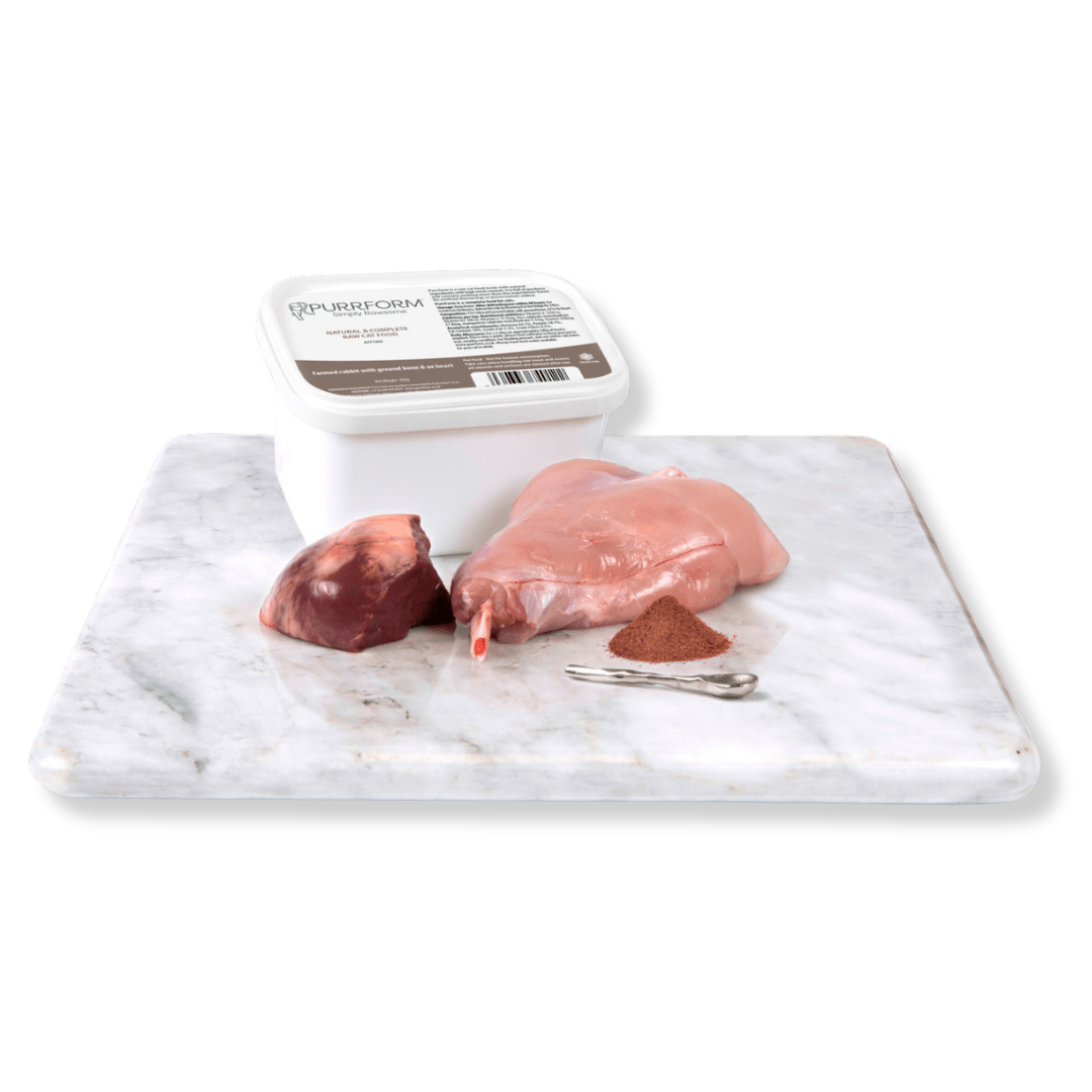 Natural Instinct PURRFORM Farmed Rabbit with Ground Bone & Ox Heart 450g - Kitten