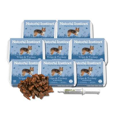 Natural Instinct Transition to Raw Bundle – Natural Tripe & Turkey 2x500g – 8kg